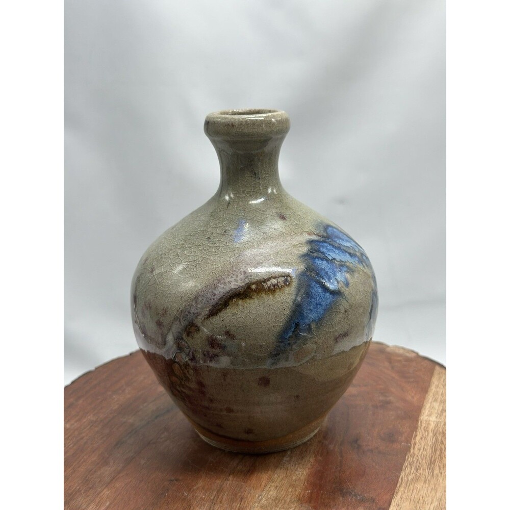 Art Pottery Dove Alaska Weed Pot Pottery Vase Stoneware Artisan Signed